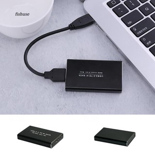 Fhue_msata กล่องอลูมิเนียม เก็บสายเคเบิล ฮาร์ดดิสก์ไดรฟ์ SSD USB 3.0