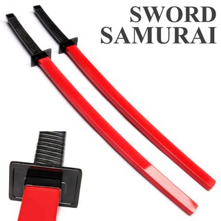 Deadpool เดดพูล ดาบคู่ มี 2 ดาบ ใบดาบสีดำ Katana Samurai Sword ดาบนินจา Ninja + สายสะพายดาบคู่ รุ่น 9319