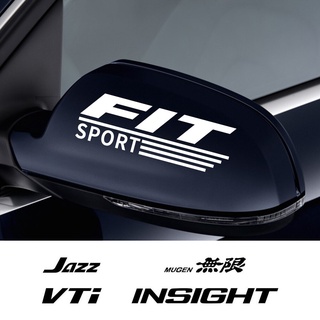 《พร้อมส่ง》สติกเกอร์ติดกระจกมองหลังรถยนต์ สําหรับ Honda Fit Insight Jazz Mugen RR SI VTI Type R S Motor Sport 2 ชิ้น