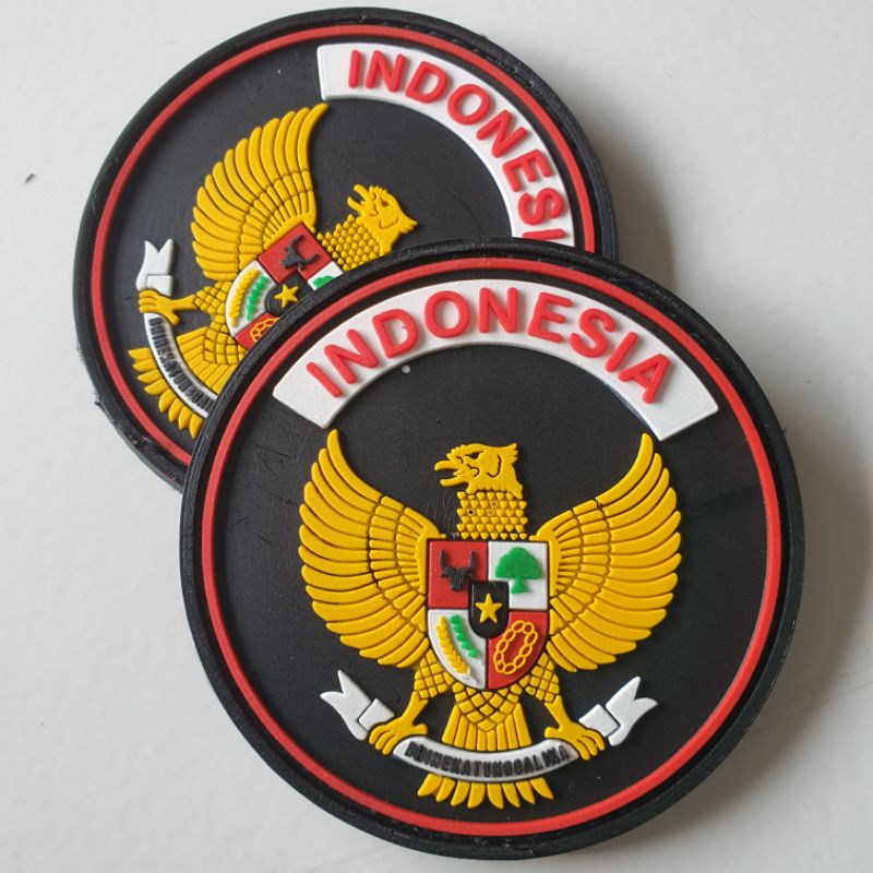 แผ่นยางโลโก้ครุฑ-nkri-ธงอินโดนีเซีย-velcro-ตราสัญลักษณ์