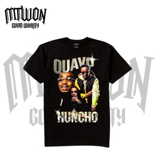 Quavo Huncho Women Mens oversized black cotton T-shirt 30s 24s TEO6