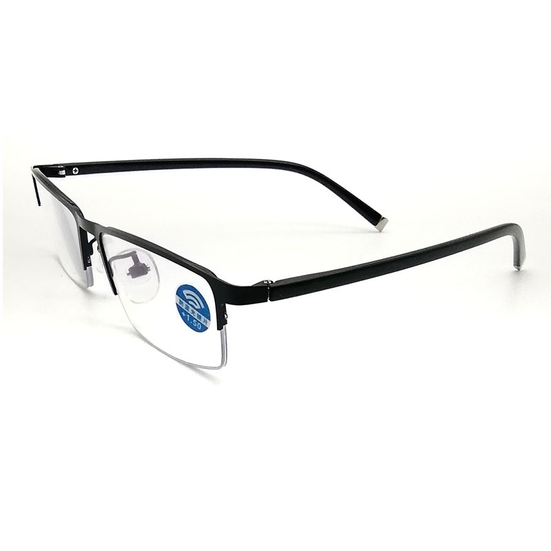 แว่นสายตายาว-แว่นอ่านหนังสือป้องกันแสงสีฟ้า-คมชัด-ดีไซน์ทันสมัย-น้ำหนักเบา-สีดำ-100-400-พร้อมกล่องและผ้าเช็ดเลนส์