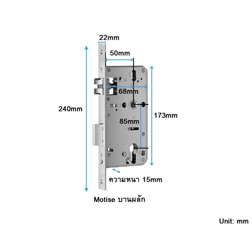 (กันน้ำ 100%) HiLock Digital Door Lock : 9 ระบบ รุ่น HL-433S (พร้อม ...