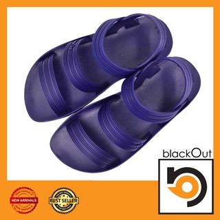 🔰 BlackOut X1Sling 🔰 รองเท้าแตะ  รองเท้ายางกันลื่น พื้นน้ำเงิน(หูน้ำเงิน)