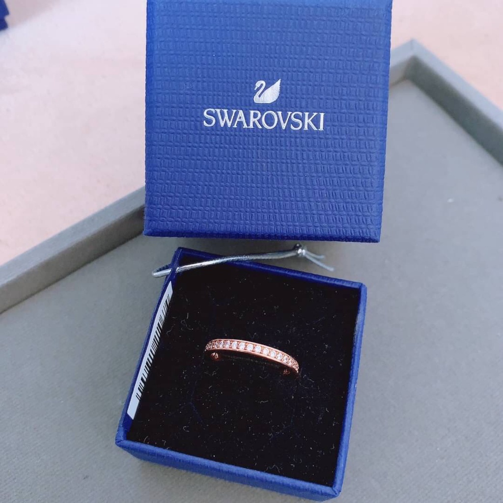 แหวน-แหวนswa-แหวนแฟชั่น-แหวนเงิน-แหวนเพชร-แหวนswarovski-แหวนแท้swarovski-rare-ring-white-rose-gold-tone-plated