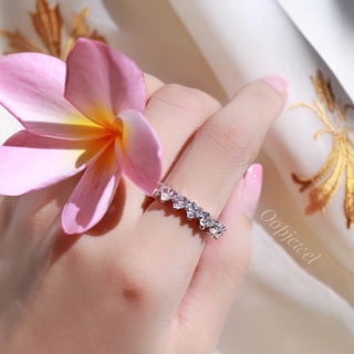 แหวนเพชรสวิส cz (Cubic Zirconia) ring ชุบทองคำขาว ฟรีกล่องใส่แหวน จากร้านOopjewel