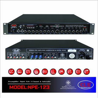 ปรีแอมป์ พร้อมบลูทูธ รุ่น NPE-123 ยี่ห้อ CLE คุณภาพดี Made in Thailand มาตรฐาน มอก. Pre Amplifier ปรี ปรีบ้าน Bluetooth