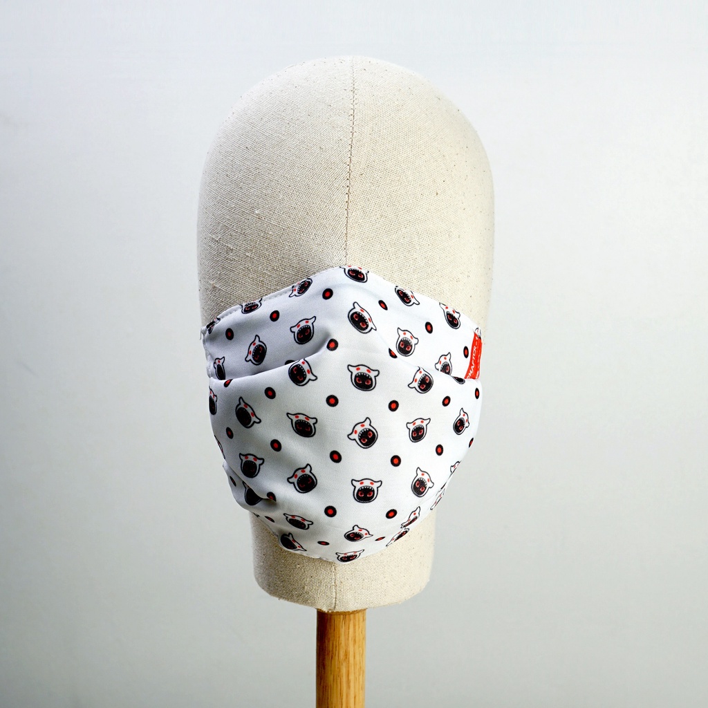 หน้ากาก-ผ้าสาลู-ลายมินิเดมิ-5-ชั้น-ป้องกันฝุ่น-ป้องกันละออง-mini-demidomi-anti-droplet-fabric-mask-layers-dust-protect