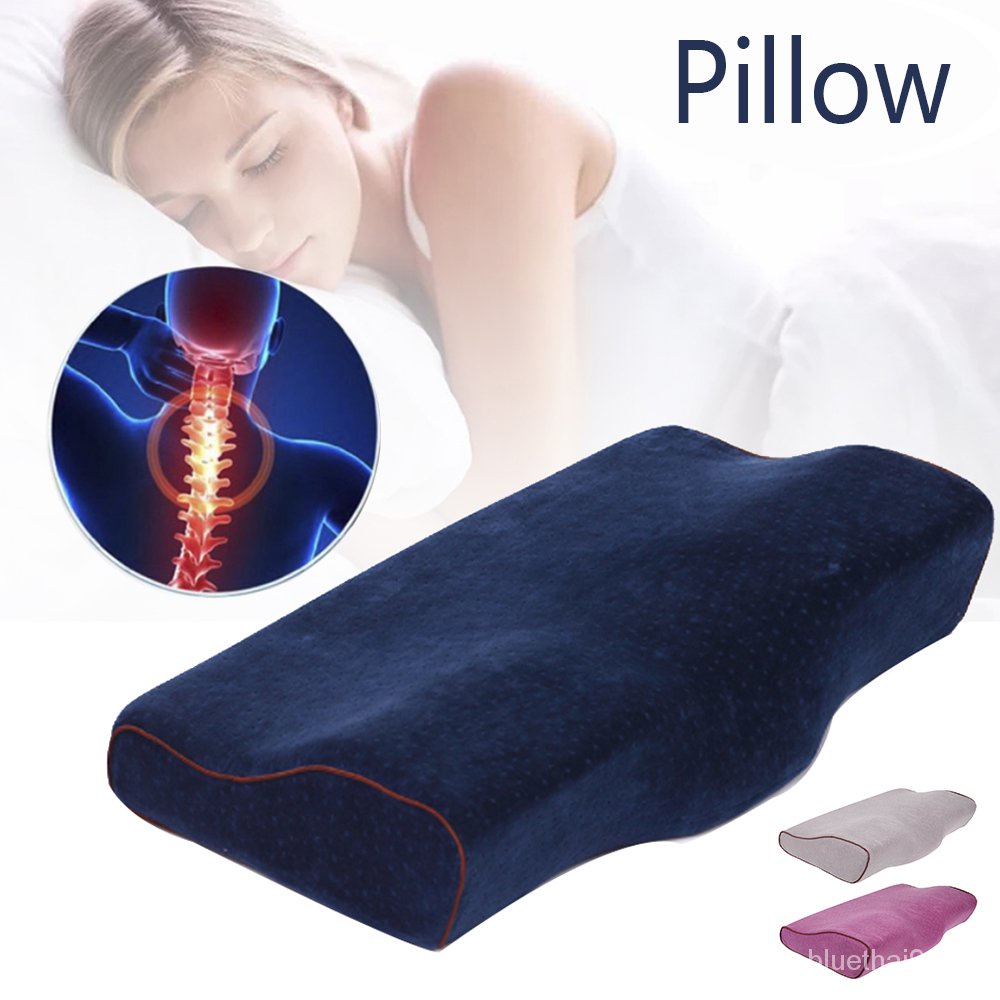 บลูไดมอนด์-orthopedic-memory-pillow-for-neck-pain-neck-protection-slow-rebound-memory-foam-pillow-health-care-cervical