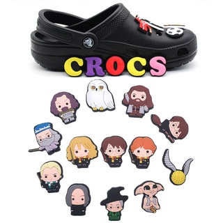 ภาพขนาดย่อของสินค้าใหม่ จี้รูปกราฟฟิตี้ Harry Potter PVC สําหรับตกแต่งรองเท้าแตะ Crocs DIY