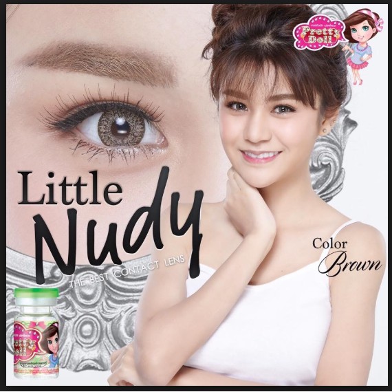 คอนแทคเลนส์สีน้ำตาล-little-nudy-ชนิดรายเดือน