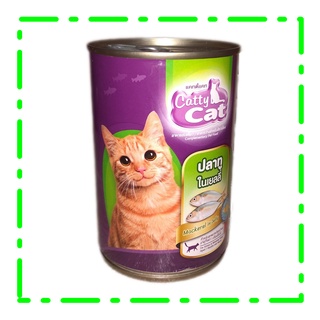 Catty Cat อาหารแมว รส ปลาทูในเยลลี่ 400 กรัม/กระป๋อง CF33