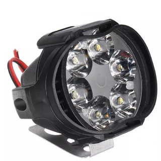 1Pcs ไฟหน้ามอเตอร์ไซด์สีขาว 8W Super Bright 6 LED ไฟสปอร์ตไลท์
รถจักรยานยนต์ไฟตัดหมอก 12V LED