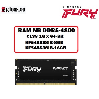 Kingston RAM Fury Impact NB note book KF548S38IB 8GB 16GB 32GB DDR5 Notebook 4800 CL38 64-Bit SO-DIMM