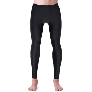 กางเกงว่ายน้ำผู้ชาย ขายาว ไม่มีลาย (สีดำ) รหัส MWTO7401