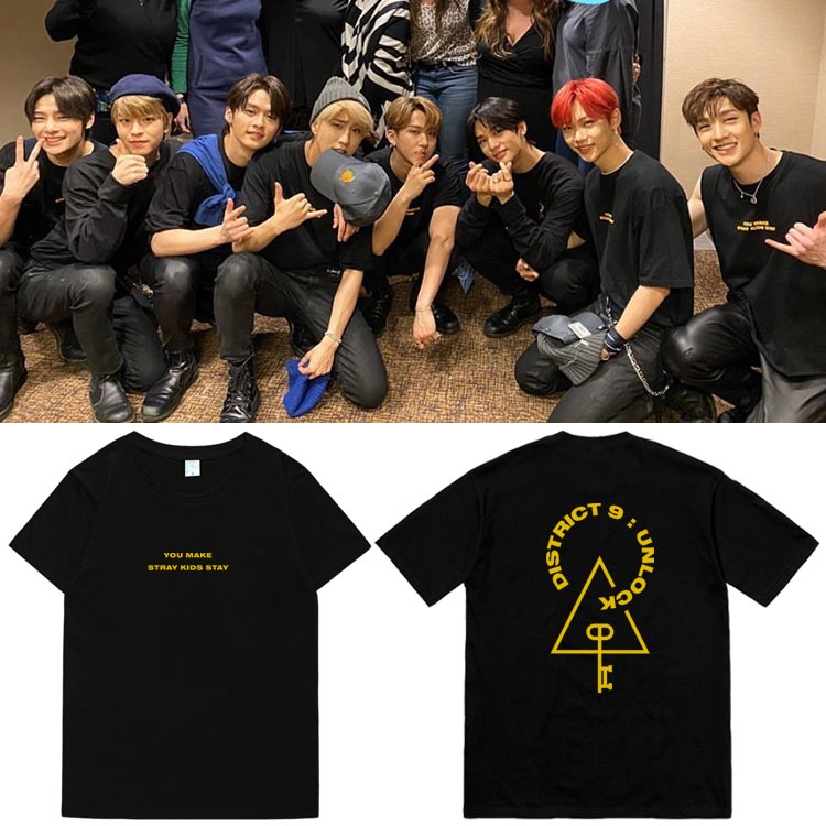 s-5xl-pre-เสื้อยืด-straykids-district-9-hot-sale-tee