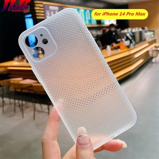 [JLK] Ultra Thin Heat Dissipation Breathable Case For iPhone 15 14 13 12 11 Pro Max Luxury Camera Protection Cooling Soft PP Slim Cover