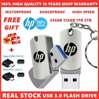 สินค้า Hp แฟลชไดรฟ์ USB 3.0 2TB ความเร็วสูง โลหะ กันน้ํา