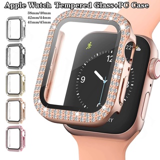 ภาพหน้าปกสินค้าเคสนาฬิกาข้อมือ ประดับเพชร พร้อมกระจกนิรภัย สําหรับ Apple Watch 7 8 iWatch 8 7 6 5 4 3 2 1 SE 38 มม. 40 มม. 41 มม. ซึ่งคุณอาจชอบสินค้านี้