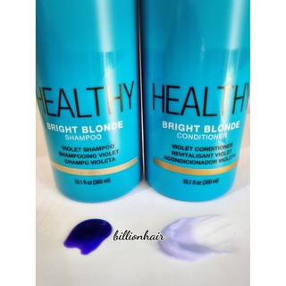 Sexyhair sulfate free bright blonde shampoo + conditioner 300ml  แชมพุม่วงเข้ม เหมาะสำหรับถนอมสีเทา สี platinum