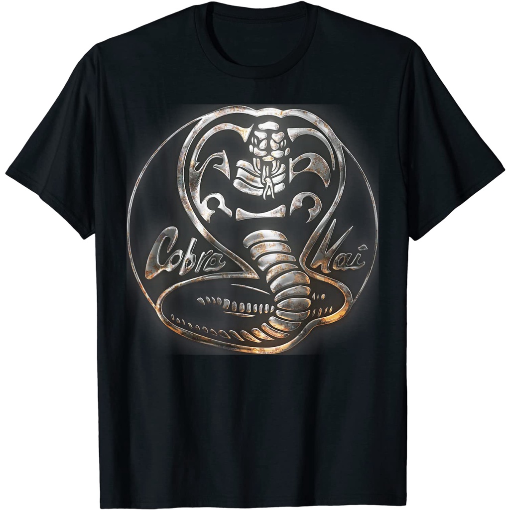 baju-dewasa-cobra-kai-rusted-steel-snake-logo-graphic-t-shirt