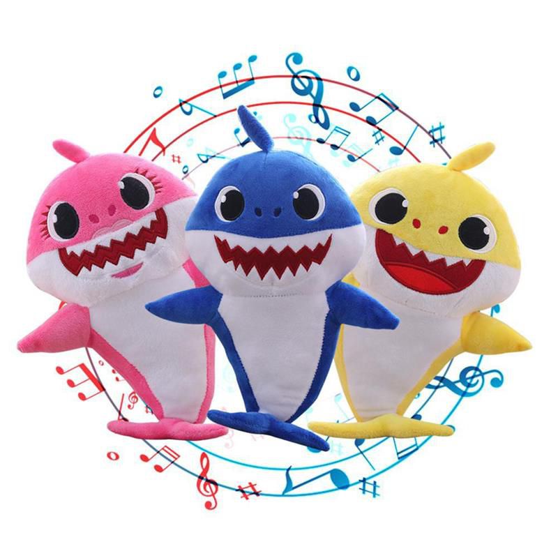 พร้อมส่ง-ของเล่นเด็กตุ๊กตาฉลามมีเสียงเพลงภาษาอังกฤษ-30-ซม-ของขวัญคริสต์มาส