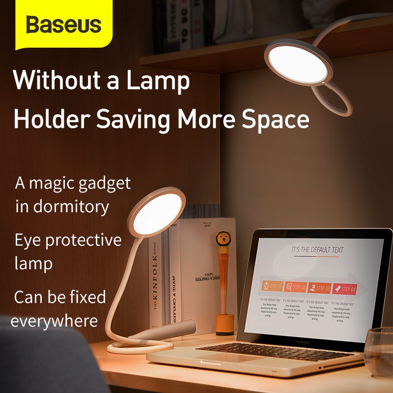 Baseus Universal Flexible Hose Desk Lamp โคมไฟ Foldable Dimmable Touch ...