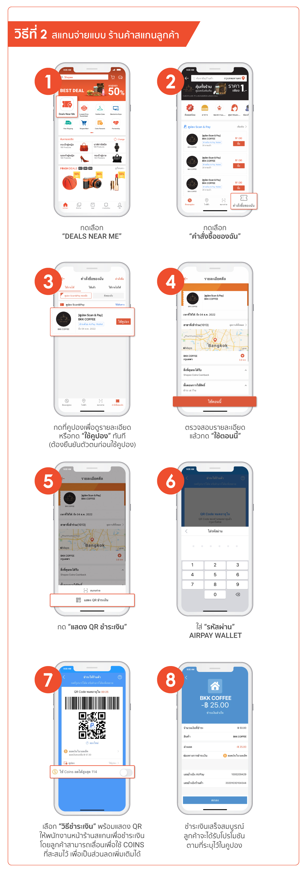 Scan & Pay Vouchers ซื้อในแอป สแกนจ่ายหน้าร้าน