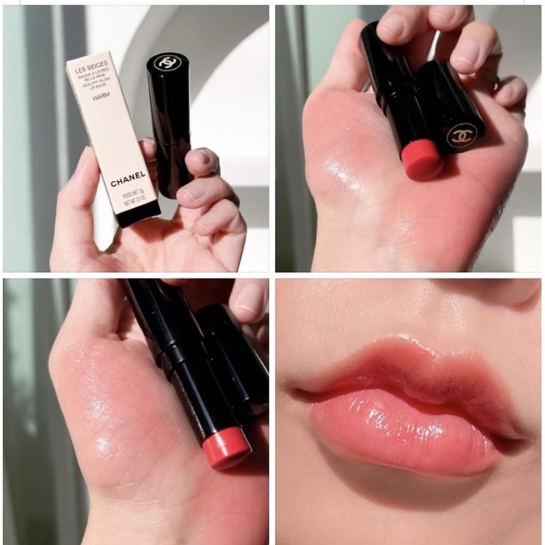 แท้💯 ลิปบาล์ม Chanel les beiges healthy glow lip balm สี Light, warm,  intense