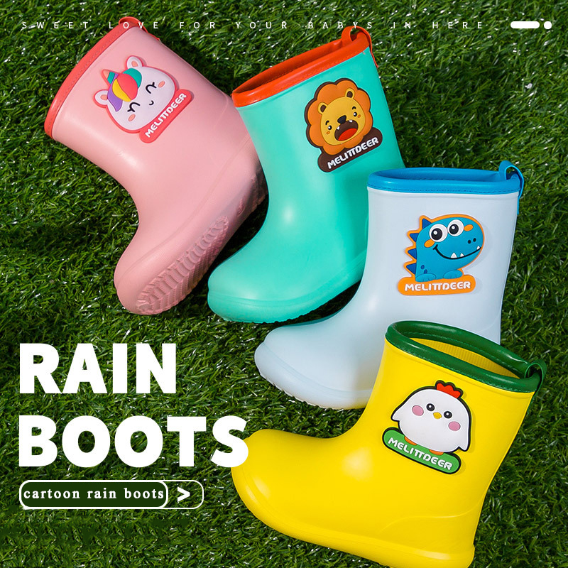 ภาพหน้าปกสินค้าฤดูฝนเด็กใหม่ EVA การ์ตูนรองเท้ากันฝนเด็กกันลื่น
