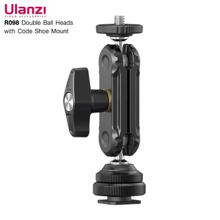 ULANZI R098 DOUBLE BALL HEADS WITH CODE SHOE MOUNT เพลท ต่อพ่วงสกรูขาตั้งกล้อง