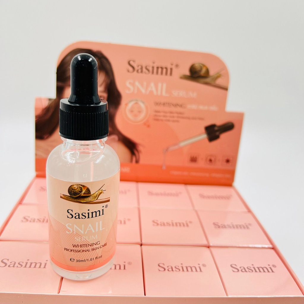 sasimi-เซรั่ม-snail-serum-เซรั่มสเนล-สูตรผิวใสเรียบเนียนและควบคุมความมัน-เผยผิวกระจ่างใส-บอกลาปัญหาสิว-30-ml