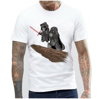 [S-5XL] เสื้อยืดผ้าฝ้าย 100% พิมพ์ลาย Darth Vader and Kylo Ren Liking Illustratistar Wars สําหรับผู้ชาย