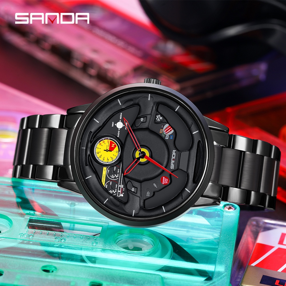sanda-นาฬิกาข้อมือแฟชั่น-แบรนด์หรู-สร้างสรรค์-กันน้ํา-เรียบง่าย-สําหรับผู้ชาย