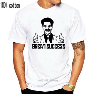 T-shirt  เสื้อยืด พิมพ์ลาย Borat Great Success Meme Funny Slogan สไตล์ฮาราจูกุ สําหรับผู้ชายS-5XL
