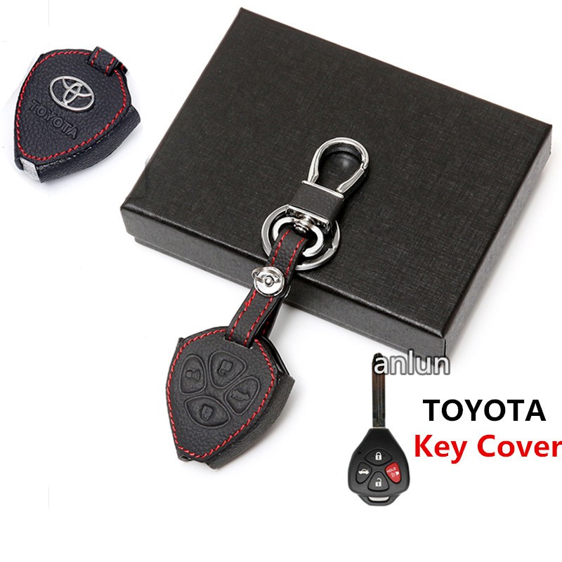ภาพหน้าปกสินค้าปลอกกุญแจรถยนต์หนัง 4 ปุ่มสําหรับ Toyota Vigo / Fortuner / Altis / Camry