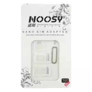 NOOSY Nano Sim Adapter ชุดแปลงนาโนซิมการ์ด + เข็มจิ้มถาดซิม - White ...