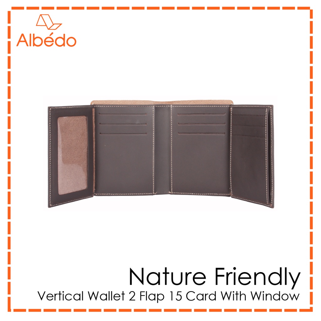 albedo-vertical-wallet-2-flap-15-card-with-window-กระเป๋าสตางค์-กระเป๋าใส่บัตร-รุ่น-nature-friendly-nf05879