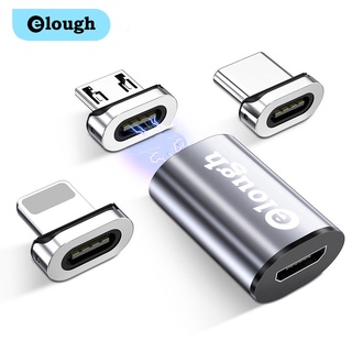 ภาพหน้าปกสินค้าElough สายเเม่เหล็ก Type C อะเเดปเตอร์ USB C Female ต่อเข้า อะเดเปเตอร์ Micro  ซึ่งคุณอาจชอบสินค้านี้