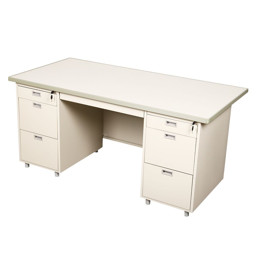 โต๊ะทำงาน-โต๊ะทำงานเหล็ก-lucky-world-dx-52-33-mc-159-5-ซม-สีครีม-เฟอร์นิเจอร์ห้องทำงาน-เฟอร์นิเจอร์-ของแต่งบ้าน-desk-st