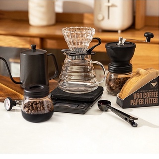 🚀ส่งจากกรุงเทพ✅ชุดดริปกาแฟ ดริปกาแฟ กาดริปกาแฟ V60 กาดริป Coffee dripper ชงกาแฟ ชุดชงกาแฟ กรองกาแฟ Coffee Drip Set