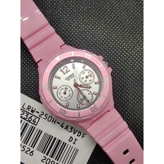 CASIO GENERAL นาฬิกาข้อมือผู้หญิง รุ่น LRW-250H-4A3VDF สายเรซิน สีชมพู