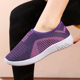 ภาพขนาดย่อของภาพหน้าปกสินค้าSystano รองเท้าผ้าใบ รองเท้าผ้าใบแฟชั่น รองเท้าทรงสลิปออน ผู้หญิง No.A083 จากร้าน systano บน Shopee ภาพที่ 5
