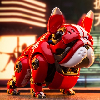 HWJ Robot Bulldog Robot Dog Mechanical Dog Mechanical Beast Law Fight Re-engraved Tide Play Ornament Hand-made Gift