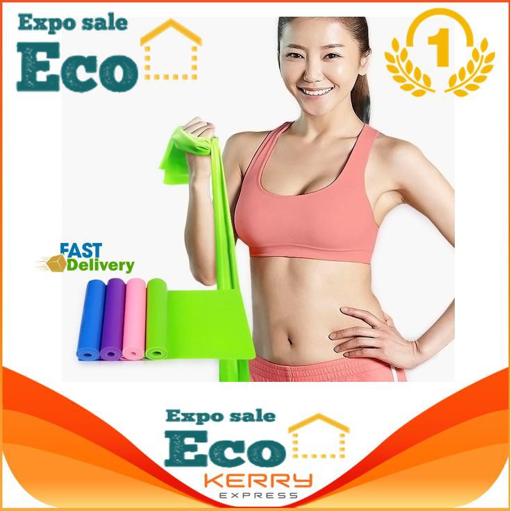 eco-home-แผ่นยางยืดออกกำลังกาย-1-5m-yoga-elastic-rubber-fitness-band