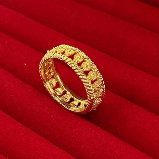 แหวนทองดอกพิกุลรอบวง แหวนทอง2สลึง พร้อมส่งไซส์ 6,7,8,9 แหวนทองชุบ [N193] แหวนทองไมครอน