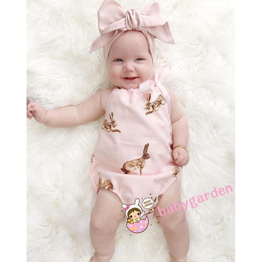 daa-ทารกแรกเกิดทารกแรกเกิดเสื้อผ้าเด็กทารก-pink-rabbit-romper-bodysuit-outfits-headband-0-18-เดือน