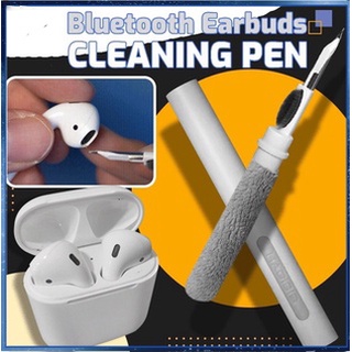 ปากกาทําความสะอาดหูฟังบลูทูธไร้สาย สําหรับ Airpods pro 1/2/3 Earbuds Cleaning Pen แบบพกพา พร้อมแปรงนุ่ม