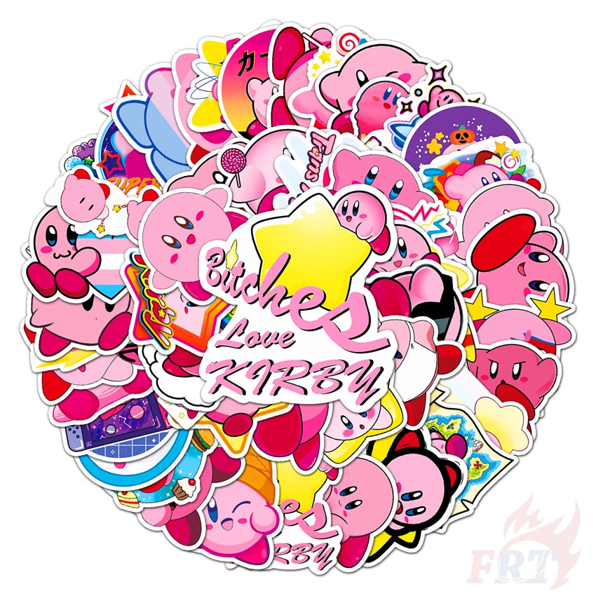 50pcs-set-kirby-series-01-สติ๊กเกอร์-diy-fashion-waterproof-decals-doodle-graffiti-สติ๊กเกอร์