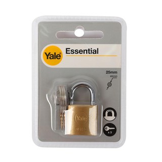 YALE กุญแจคอสั้น 25 มม. รุ่น YE25 สีทอง ทำจากทองเหลืองแท้ที่มีคุณภาพดี ไม่เป็นสนิม ใช้งานง่ายเพิ่มความปลอดภัยของคนในบ้าน